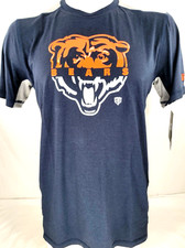 NEW Chicago Bears New Era Polyester Navy SS Crew Neck Athletic Tee Shirt Men's L