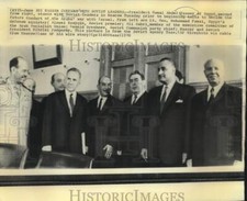 1970 Press Photo Egyptian Pres. Gamal Abdel Nasser confers with Soviet leaders