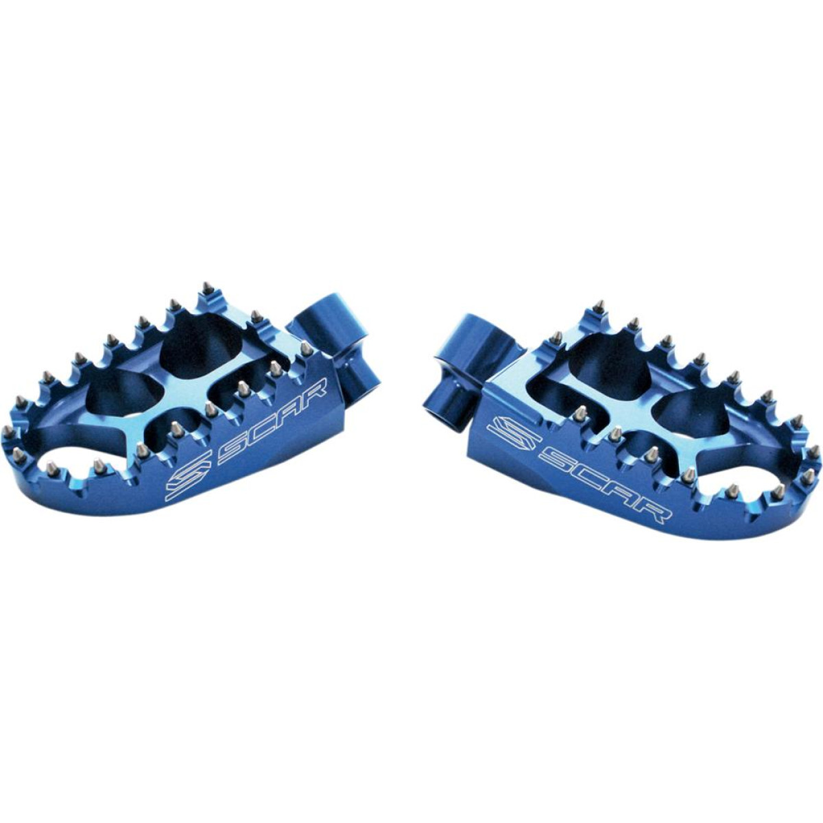 Repose-pieds Scar EVO bleu anti-glisse pour moto Gas Gas