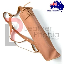 Genuine Suede Leather Back Arrow Quiver Arrow Holder Traditional High-Grade
