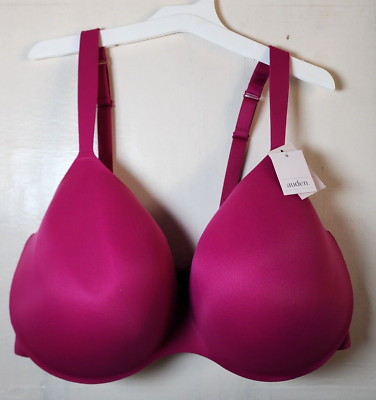 New Auden Women's Pink Underwire Lightly Line Bra Adjustable Straps Size 48D
