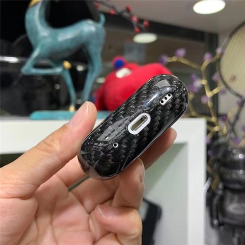 Genuine Real Carbon Fiber Aramid Slim Case for Apple AirPods Pro 2 Hard Cover - Photo 11 sur 26