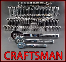 CRAFTSMAN TOOLS 103pc 1/4 3/8 1/2 SAE METRIC MM w/ 3pc ratchet wrench socket set