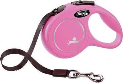 FLEXI New Classic Tape Retractable Dog Leash XS XSmall Pink 10ft Up to 26lbs