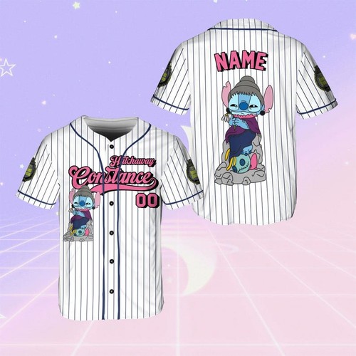 Maglia Baseball Personalizzata Halloween Stitch Constance Haunted Mansion - Foto 2 di 3
