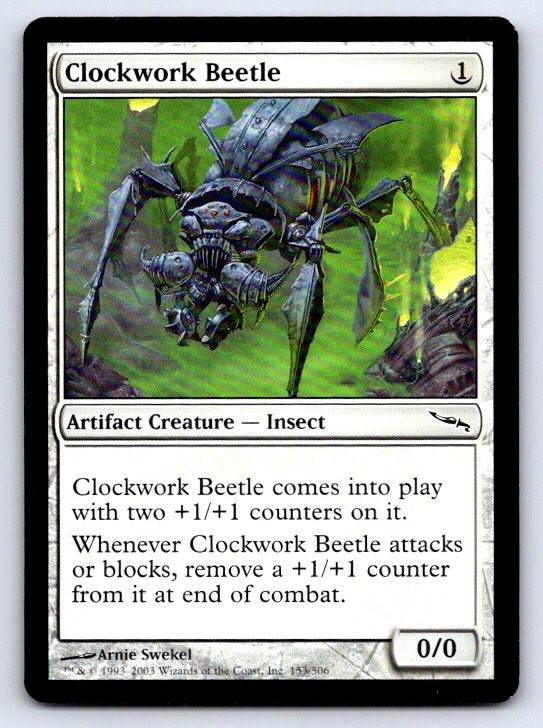 Clockwork Beetle 153 Common Mirrodin Magic: The Gathering Lightly Played
