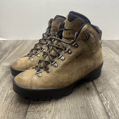 Vintage Nike ACG Boots Brown Leather Hiking Lace Up Air Boots Mens  Vintage