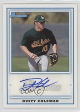 2010 Bowman Retail Prospect Auto Dusty Coleman #BPA-DC Auto 0f8