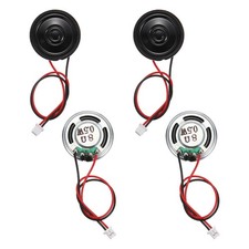 4 Pcs 8 Ohm Small Speaker, 0.5W 23mm OD Metal Shell Round Magnet Tiny Speaker