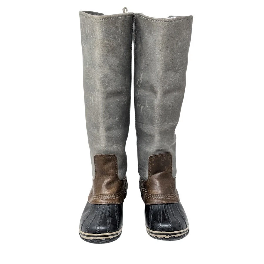 Sorel Slimpack Riding Tall Boots Shale Gray Women 6 5 Waterproof Insulated - Image 2 of 4