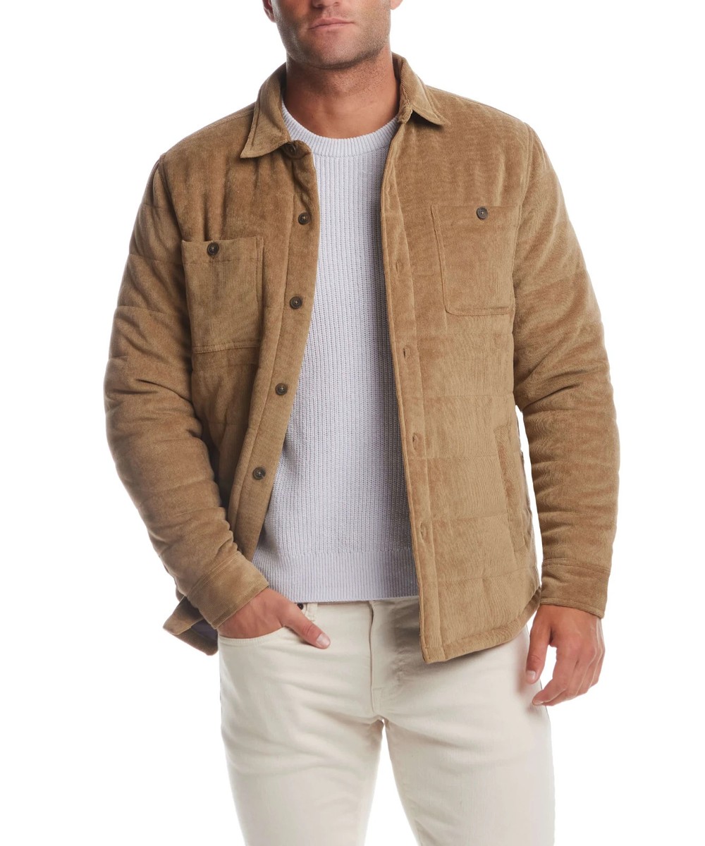 WEATHERPROOF Brown Corduroy Jacket Kangaroo Regular Fit Boxy 