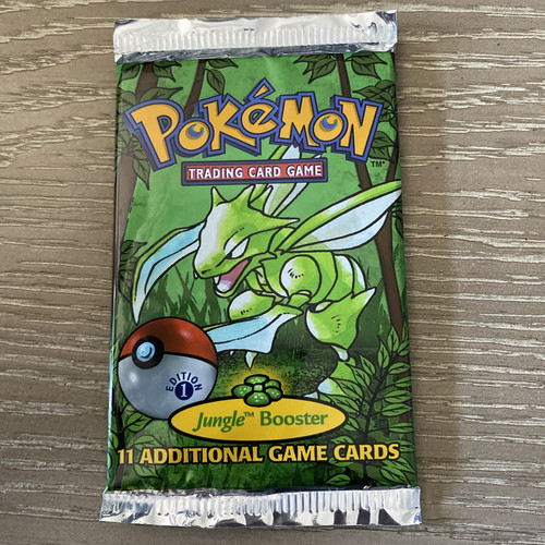 Pokémon 1st edition Jungle Booster Pack -Rare 1999- Scyther Art -Factory Sealed - Picture 1 of 4
