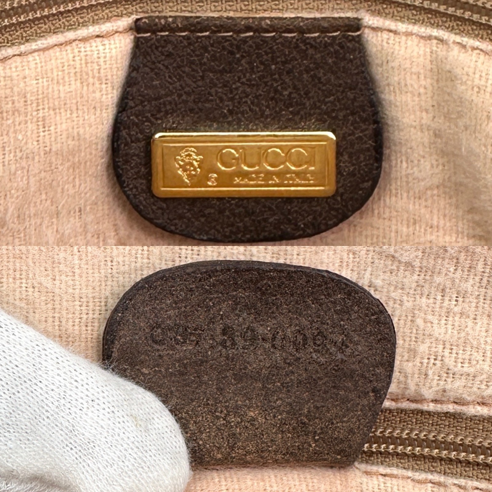 Vintage GUCCI Crossbody  Bag PVC Leather Brown GG Shoulder Purse Authentic thumbnail 23