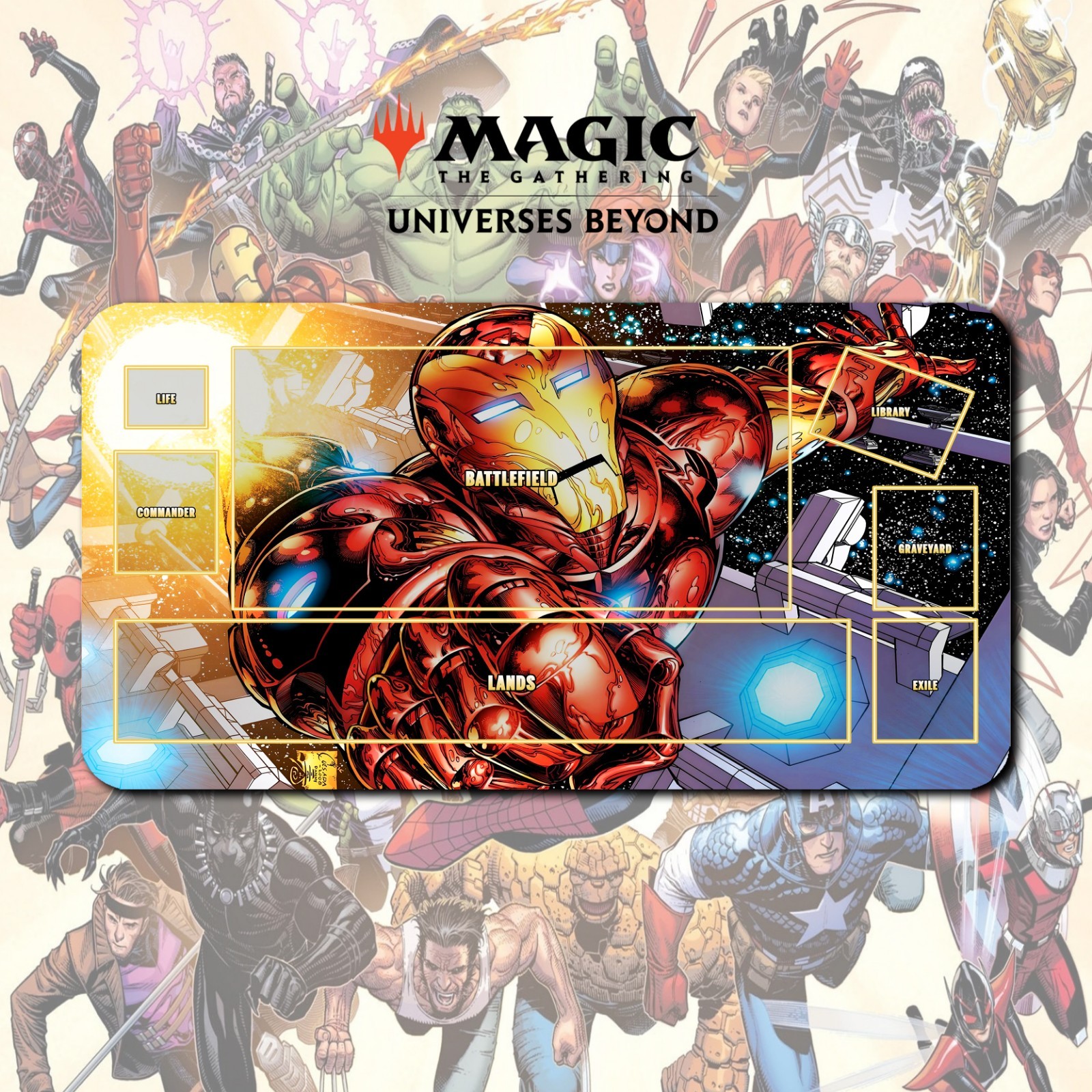 Spielmatte - Iron Man / Magic The Gathering x Marvel Super Heroes