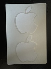 NEW WHITE Apple Logo Sticker Decal - Genuine OEM - Includes 2 Stickers