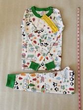 Hanna Andersson Org Cttn Long Johns PJS Polar Bears Snow Men Penguins US6-7 NWT