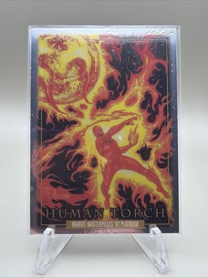 2024 SkyBox Marvel Masterpieces '92 Platinum - #31 HUMAN TORCH