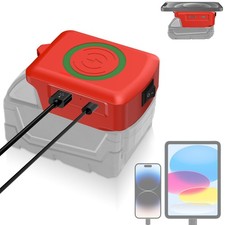 Fast Wireless Charger Adapter for Milwaukee M18 18V Battery - with Type C  U...