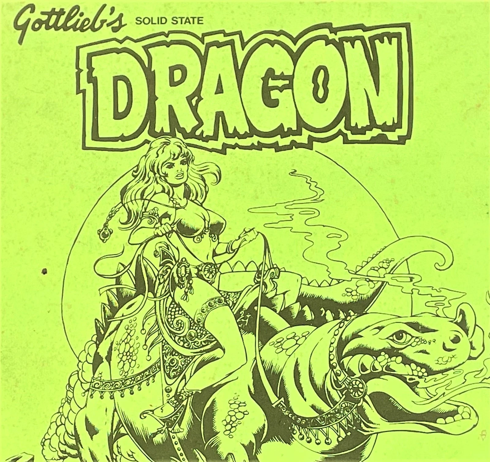 Gottlieb Dragon Pinball Instruction Manual Schematics ORIGINAL
