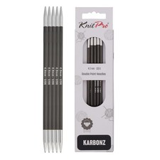KnitPro Karbonz Double Pointed Needles 6" 15cm US 6 4mm 