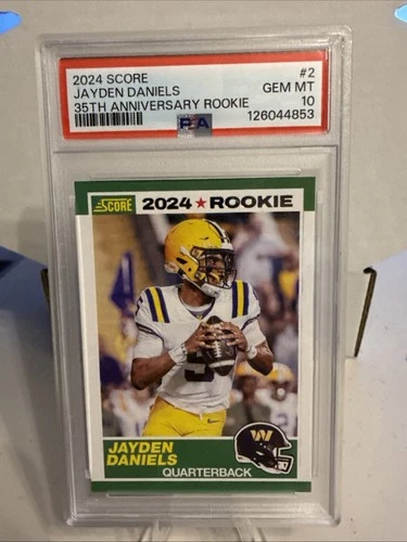 2024 Score 35th Anniversary Rookie Jayden Daniels #2 Dynamics (RC) PSA 10