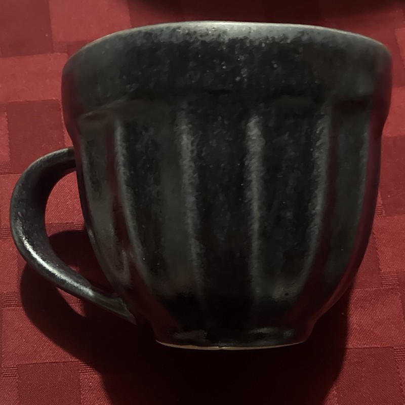 Portugalia Black Ceramic Mug with Handle, Microwave & Dishwasher Safe