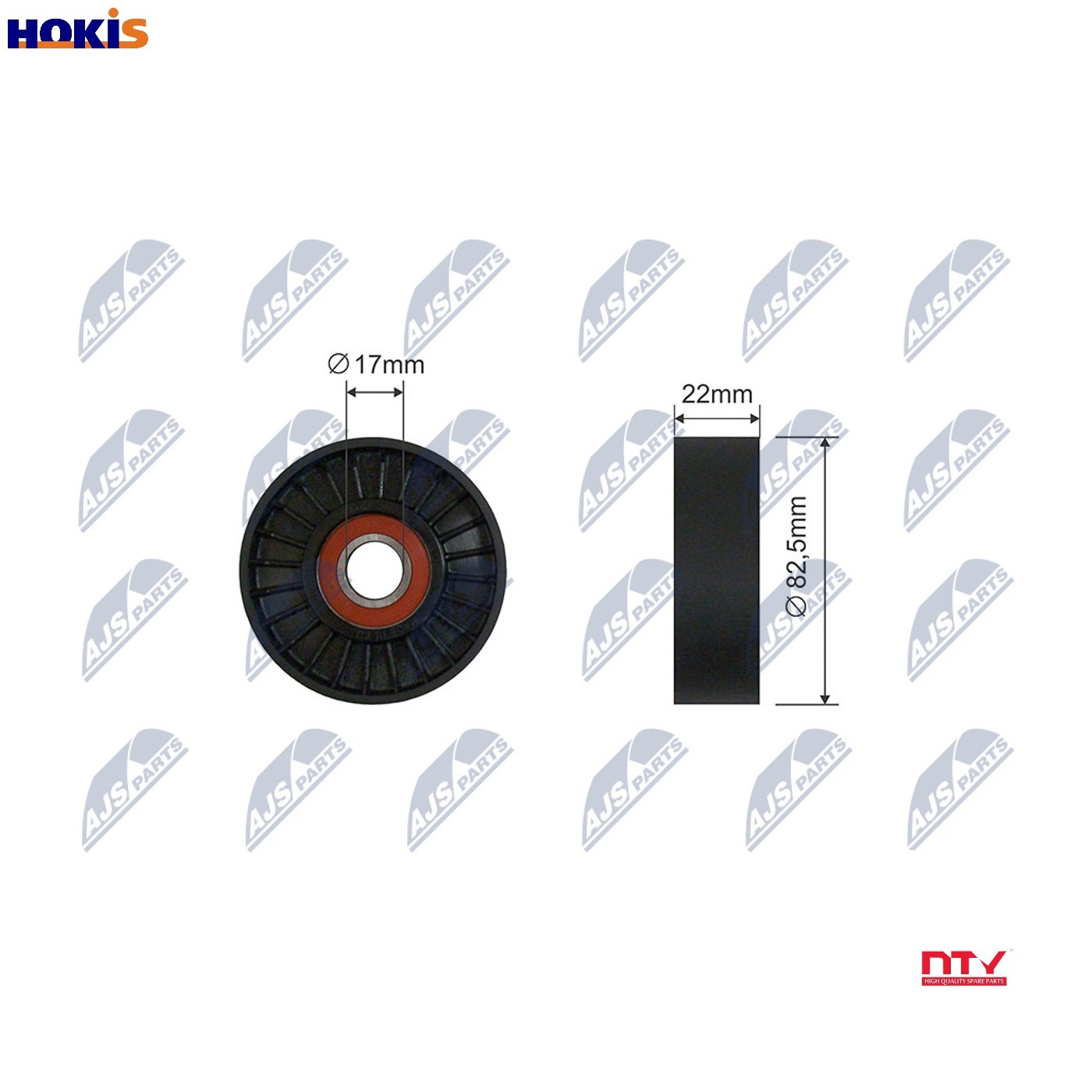 TENSIONER PULLEY VRIBBED BELT RNK-AR-015 FOR CADILLAC ALFA ROMEO FIAT 2.0L 4cyl - Image 7