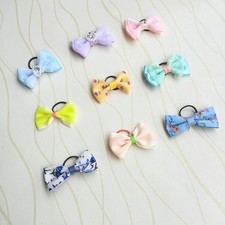 20 Pcs Puppy Accessories for Girl Dogs Bow Hair Tie Elastic Ties