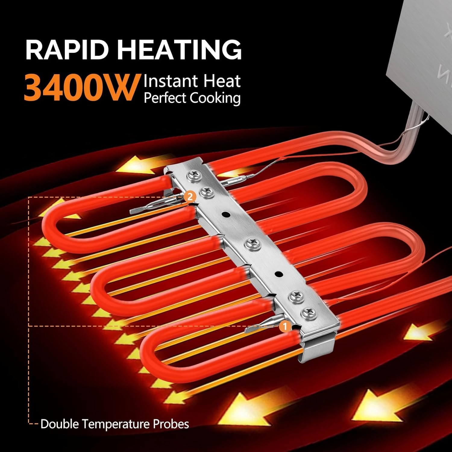 24.9QT Electric Deep Fryer W/Frying Baskets Timer Drains & Lids, Dual Tank Kitch