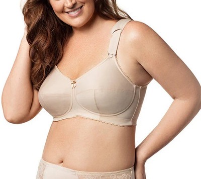 *NWT  Elila Full Coverage Nude Wireless Bra 1505 36H