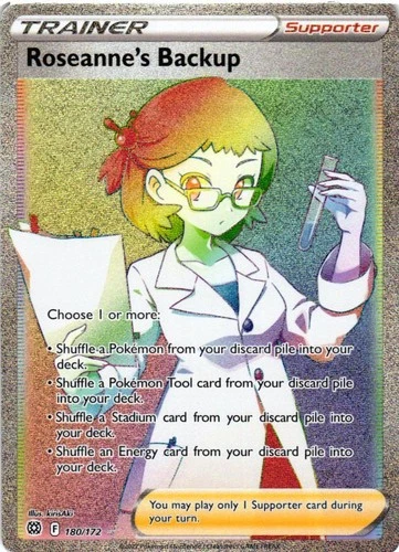 Roseanne's Backup (Secret) Holo 180/172 SWSH09: Brilliant Stars LP