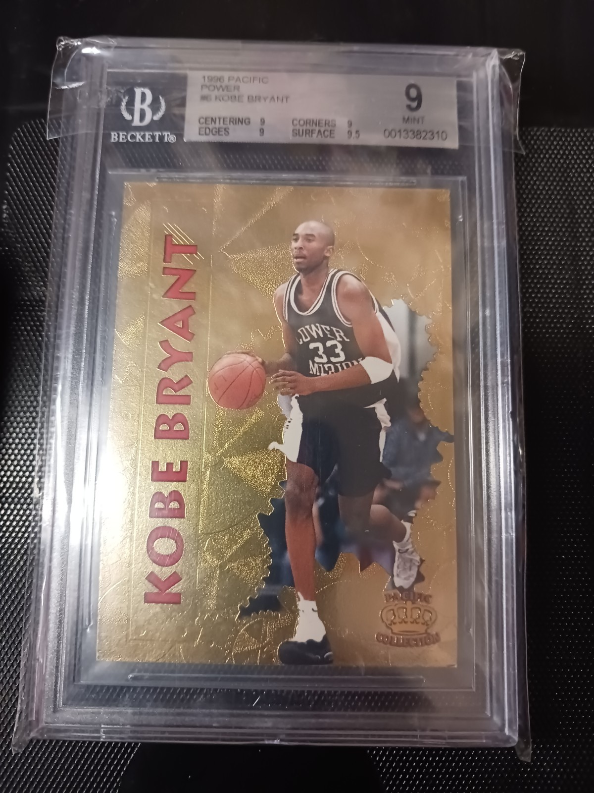 1996 Pacific Power #6 Kobe Bryant Grade 9 mint