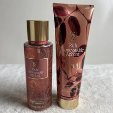 Set Victoria's Secret Rich Honeysuckle Apricot Body mist Perfume & Body Lotion
