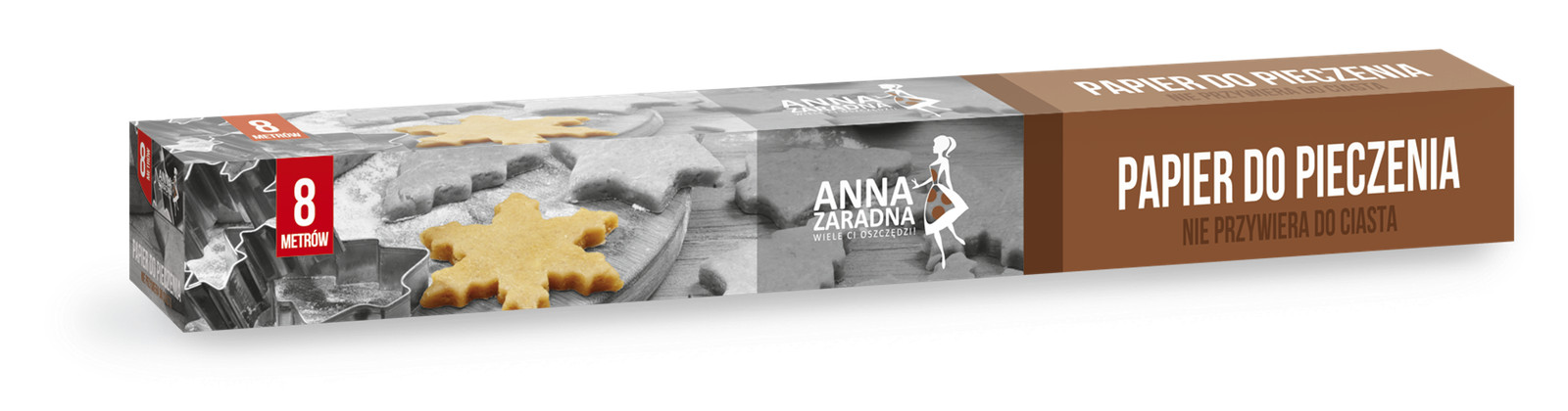 5903936006410 Anna Zaradna Papier do pieczenia 8 m brzowy box Stella 2990₽