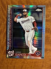2025 Topps Chrome #269 Luis Garcia Jr. Prism Refractor Washington Nationals