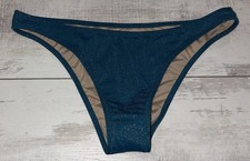 Shade Shore Low Rise Cheeky Bikini Bottoms size S small Teal/Sparkle/Luxe NEW