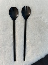Salatbesteck Salat Schwarz Eisen Gro&szlig; Besteck H&M  33 cm