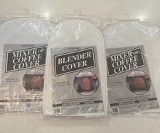 BETTER HOMES Appliance Covers Coffee Mixer Toaster Blender Lot of 3 NOS WHITE
