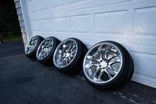 19" SSR Minerva CHROME wheels + tires 5x114.3 Staggered 11" wide front 12" rear