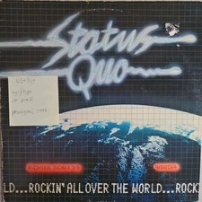 Status Quo Rockin All Over The World Vinyl Record LP VG+/G+ 9102014 1977