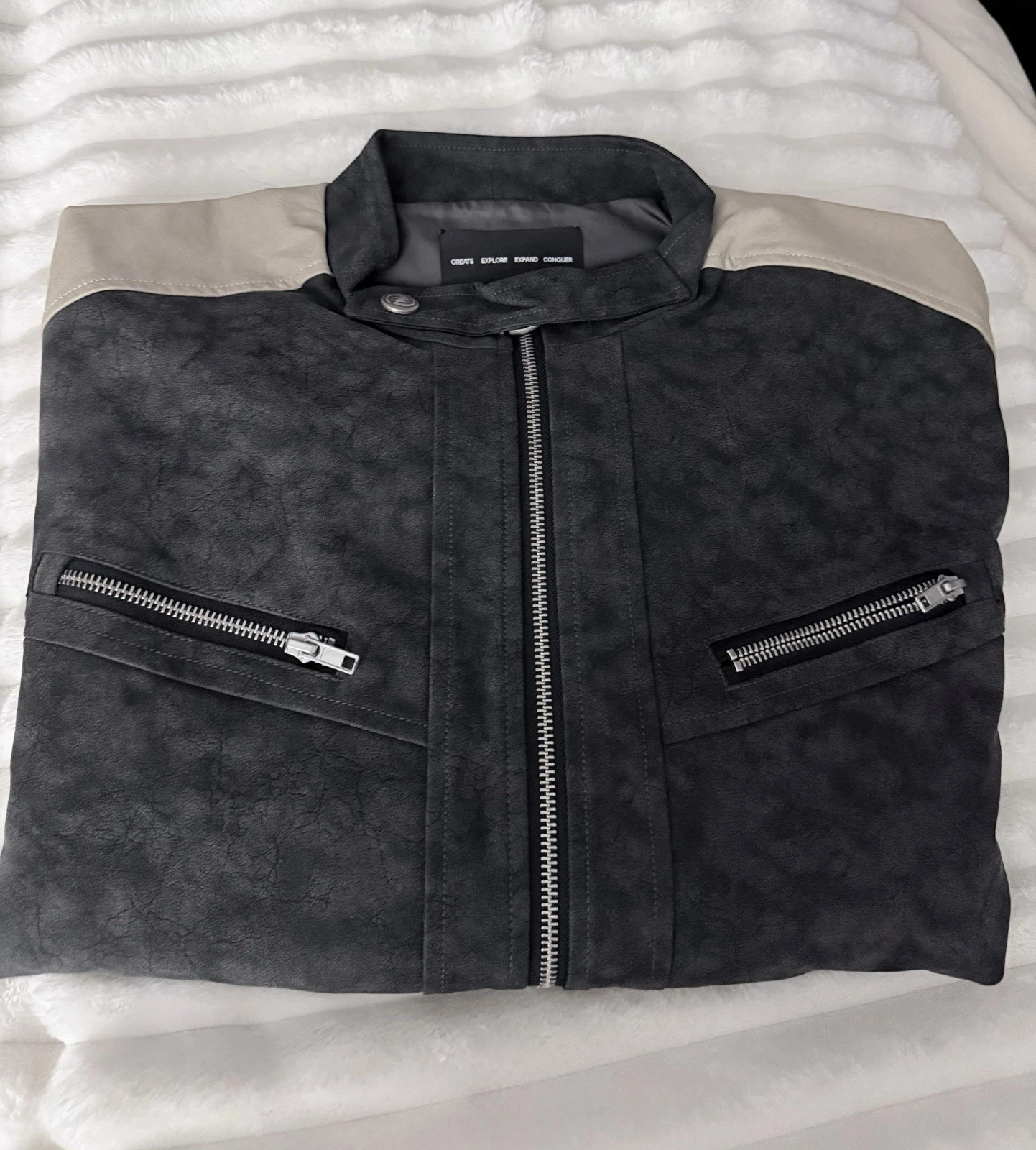 CEEC.LA Black/Beige Biker Jacket, Size M, 100% Authentic! And 50% off retail! image 5