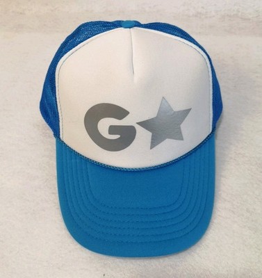 G STAR Trucker Hat Cap Blue Silver White Mesh Snapback by Otto