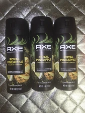 Axe Royal Pineapple Premium Body Spray 4 Oz Lot Of 3