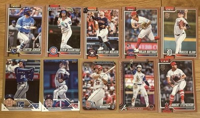 10 Topps Serial Numbered Baseball Cards Lot RC & Veterans 2023-2026