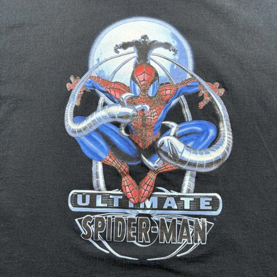 Vintage 2002 Marvel Ultimate Spider-Man T-Shirt Men’s S Youth XL Black #2706 - Image 2 of 4