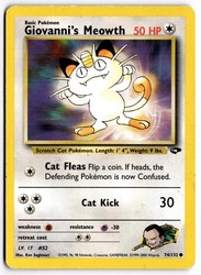 Giovanni's Meowth 74/132 Gym Challenge Common