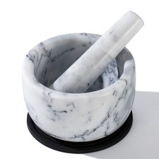 Pill Crusher Mini Marble Mortar and Pestle Set Grinder Fine Powder Arthritic
