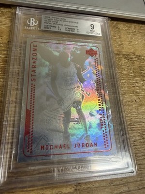 MICHAEL JORDAN 2004 UPPER DECK HAWAII TRADE STAR ZONE RUBY #SZ-MJ 471/500 BGS 9