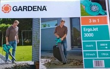 3 in 1 Gardena ErgoJet 3000 Elektro Laubbläser Laubsauger Häcksler Garten