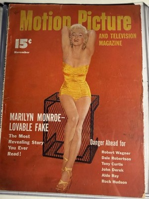MARILYN MONROE 11/53 MOTION PICTURE MAGAZINE FULL COLOR COVER GREAT PHOTO!